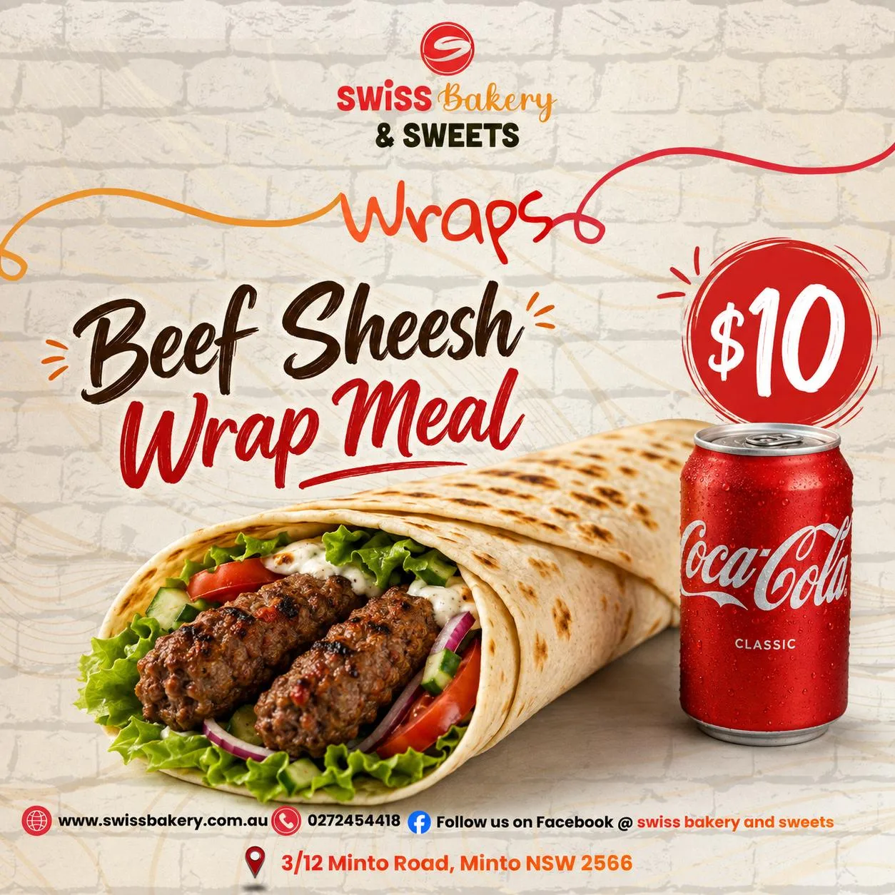 Beef Sheesh Wrap Meal
