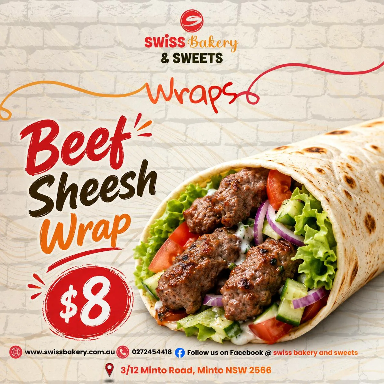 Beef Sheesh Wrap