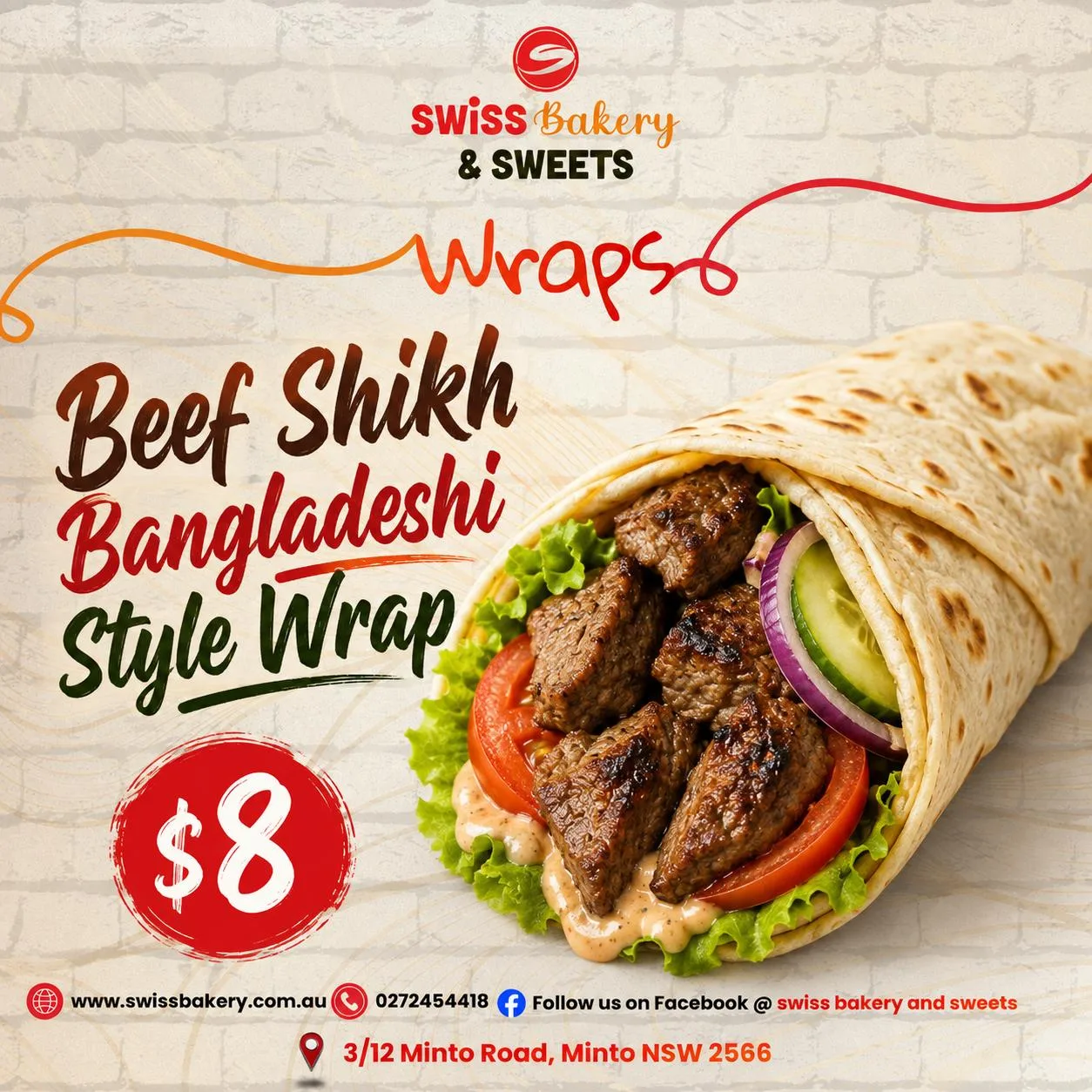 Beef Shikh Wrap