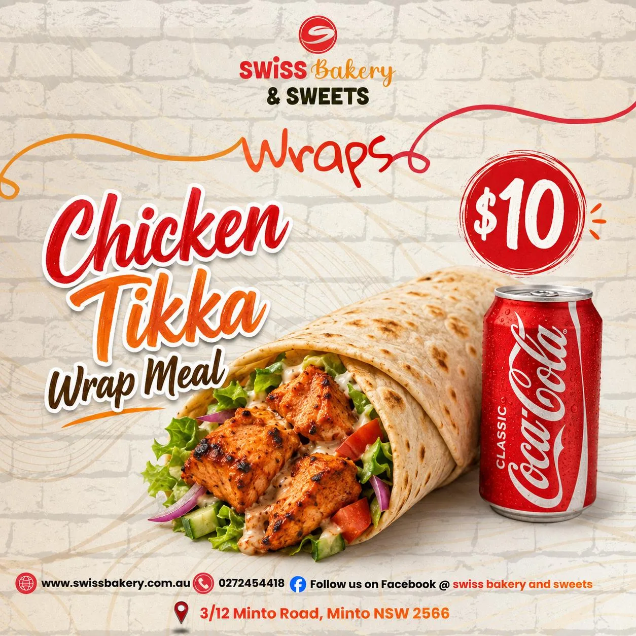 Chicken Tikka Wrap Meal
