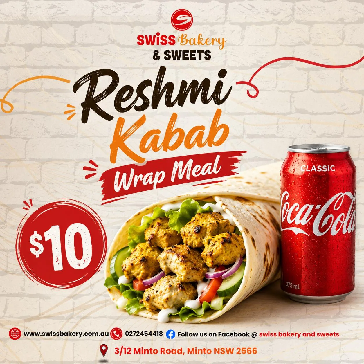 Reshmi Kabab Wrap Meal