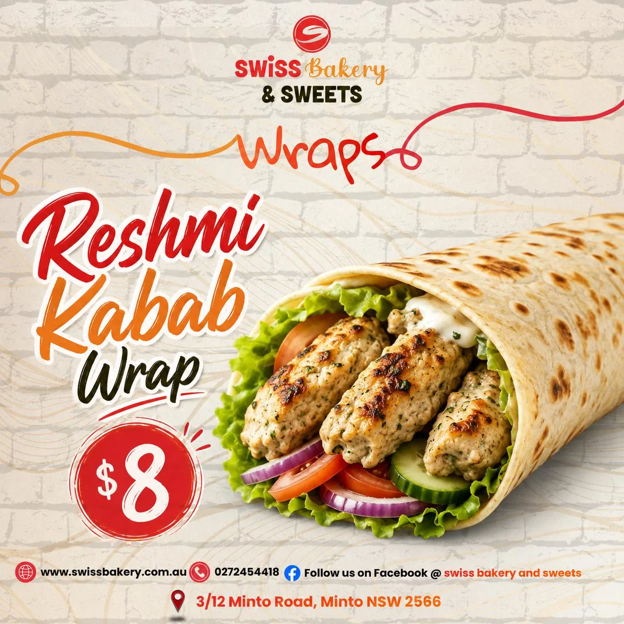 Reshmi Kabab Wrap